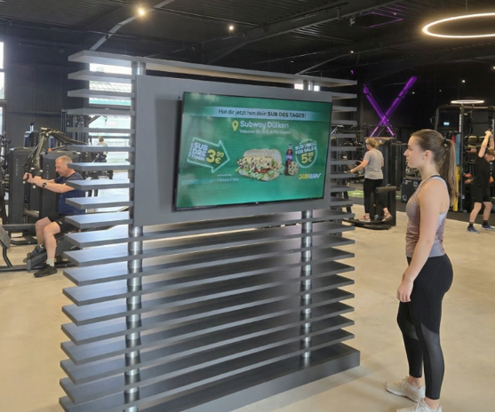Subway Instore TV Werbung im Fitnessstudio